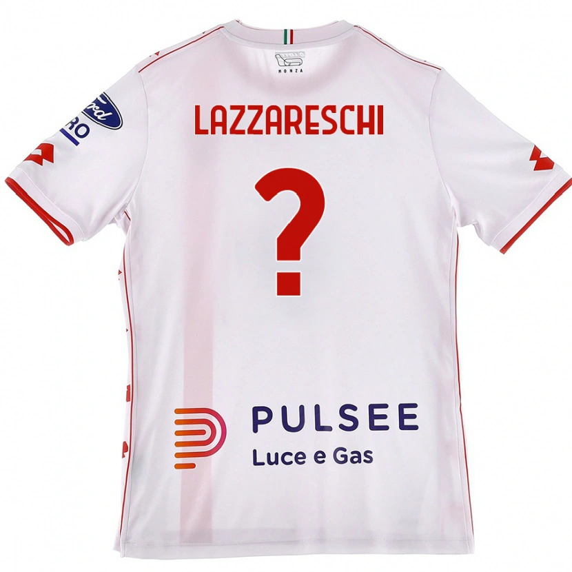 Danxen Barn Andrea Lazzareschi #0 Vit Röd Bortatröja Matchtröjor 2024/25 Tröjor T-Tröja