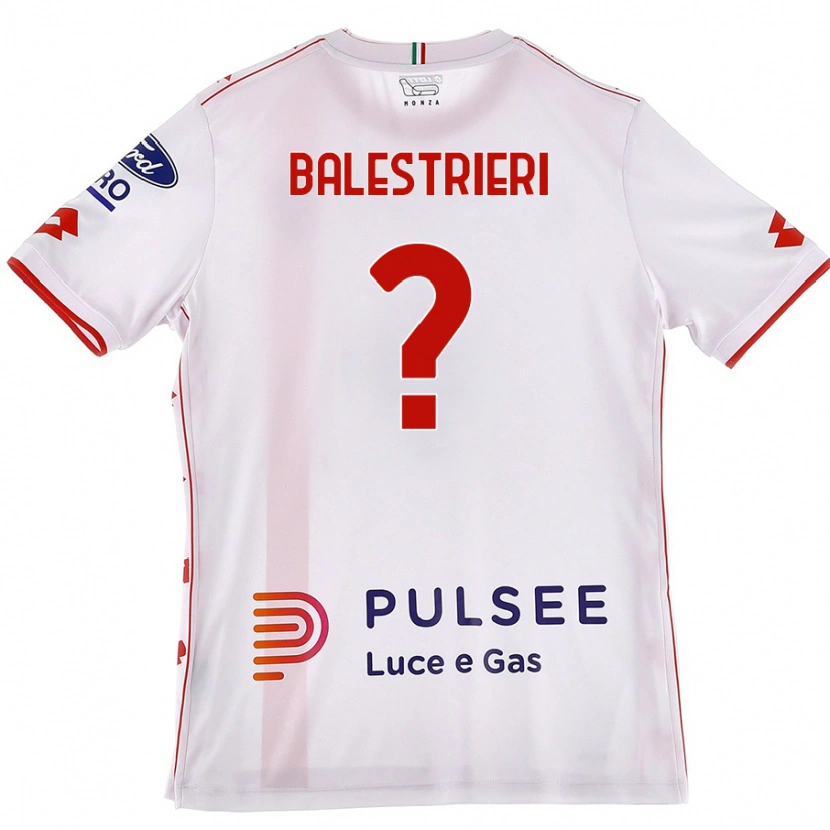 Danxen Barn Alessandro Balestrieri #0 Vit Röd Bortatröja Matchtröjor 2024/25 Tröjor T-Tröja