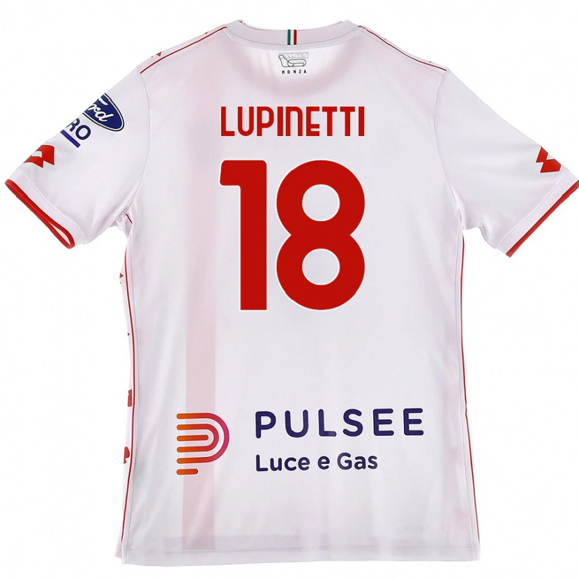 Danxen Barn Tommaso Lupinetti #18 Vit Röd Bortatröja Matchtröjor 2024/25 Tröjor T-Tröja