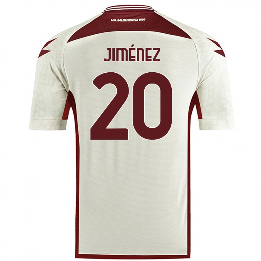 Danxen Barn Kaleb Jiménez #20 Krämfärg Bortatröja Matchtröjor 2024/25 Tröjor T-Tröja