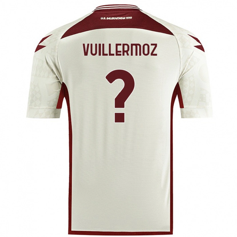 Danxen Barn Joshua Vuillermoz #0 Krämfärg Bortatröja Matchtröjor 2024/25 Tröjor T-Tröja