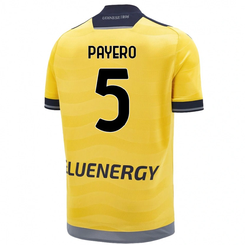 Danxen Barn Martín Payero #5 Gyllene Bortatröja Matchtröjor 2024/25 Tröjor T-Tröja