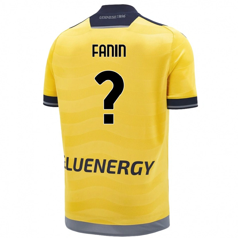 Danxen Barn Alessandro Fanin #0 Gyllene Bortatröja Matchtröjor 2024/25 Tröjor T-Tröja