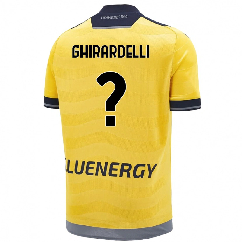 Danxen Barn Davide Ghirardelli #0 Gyllene Bortatröja Matchtröjor 2024/25 Tröjor T-Tröja