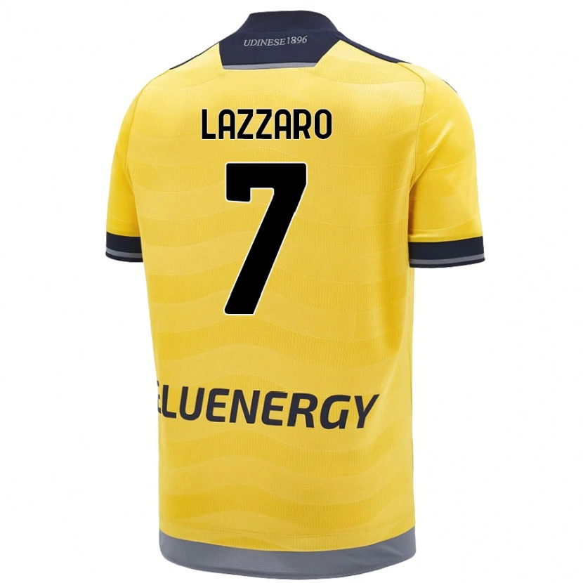 Danxen Barn Davide Lazzaro #7 Gyllene Bortatröja Matchtröjor 2024/25 Tröjor T-Tröja