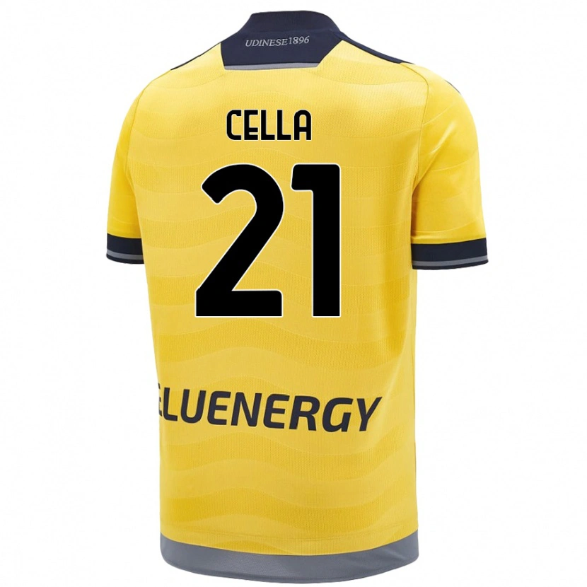 Danxen Barn Leonardo Cella #21 Gyllene Bortatröja Matchtröjor 2024/25 Tröjor T-Tröja