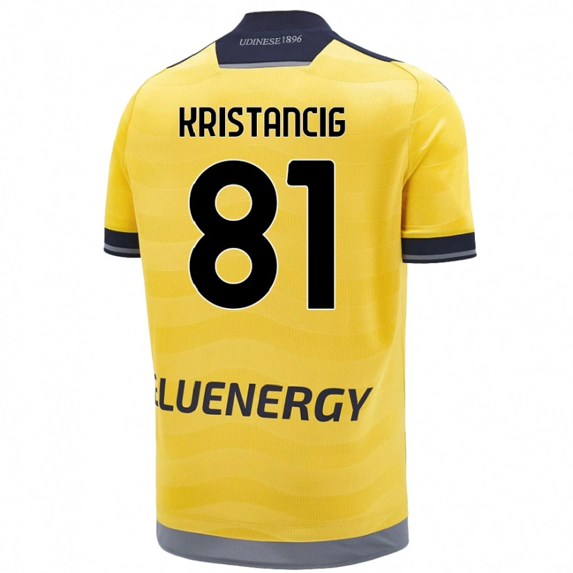 Danxen Barn Luca Kristancig #81 Gyllene Bortatröja Matchtröjor 2024/25 Tröjor T-Tröja