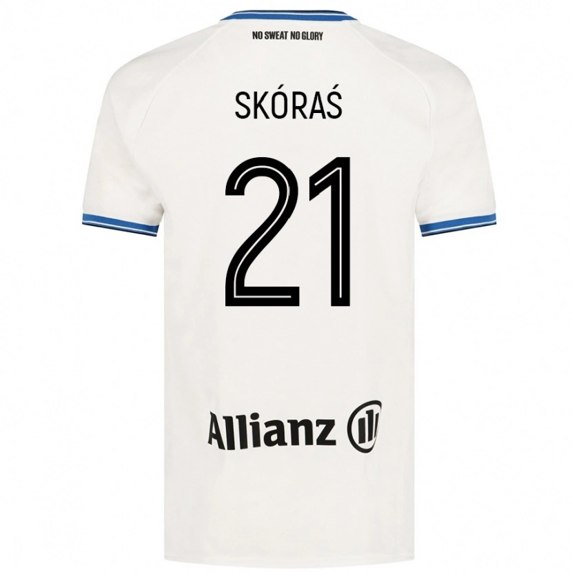 Danxen Barn Michal Skoras #21 Vit Bortatröja Matchtröjor 2024/25 Tröjor T-Tröja