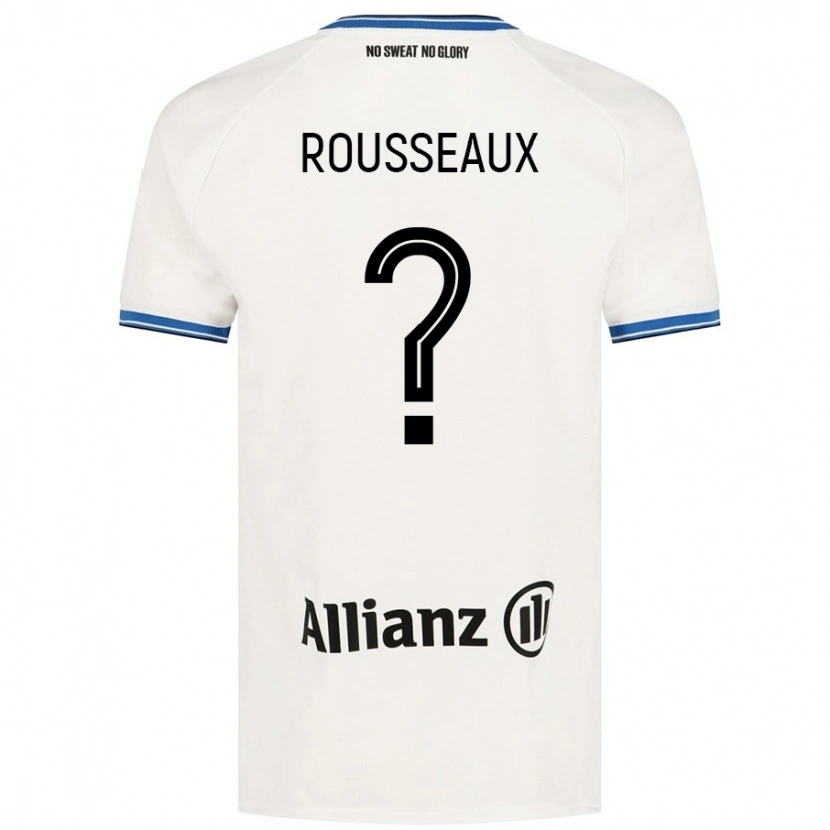 Danxen Barn Luca Rousseaux #0 Vit Bortatröja Matchtröjor 2024/25 Tröjor T-Tröja