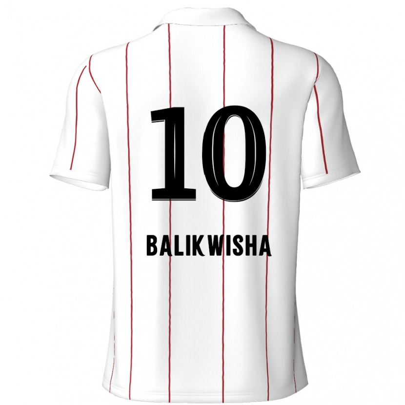 Danxen Barn Michel-Ange Balikwisha #10 Vit Svart Bortatröja Matchtröjor 2024/25 Tröjor T-Tröja