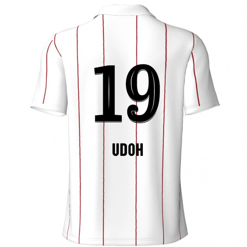 Danxen Barn Victor Udoh #19 Vit Svart Bortatröja Matchtröjor 2024/25 Tröjor T-Tröja