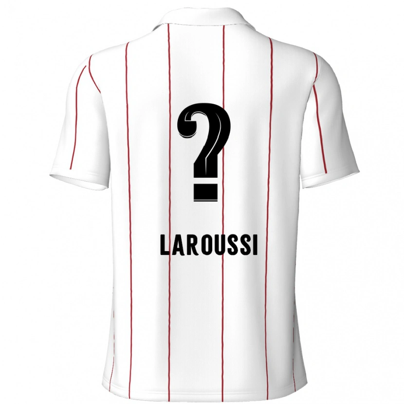 Danxen Barn Nizar Laroussi #0 Vit Svart Bortatröja Matchtröjor 2024/25 Tröjor T-Tröja