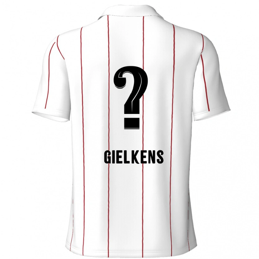 Danxen Barn Mathijs Gielkens #0 Vit Svart Bortatröja Matchtröjor 2024/25 Tröjor T-Tröja