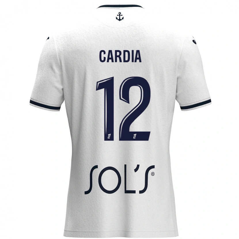 Danxen Barn Mickaëla Cardia #12 Vit Mörkblå Bortatröja Matchtröjor 2024/25 Tröjor T-Tröja