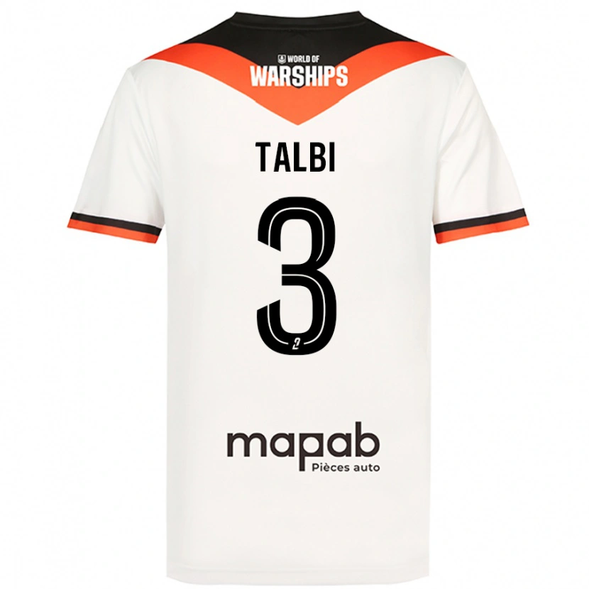 Danxen Barn Montassar Talbi #3 Vit Bortatröja Matchtröjor 2024/25 Tröjor T-Tröja