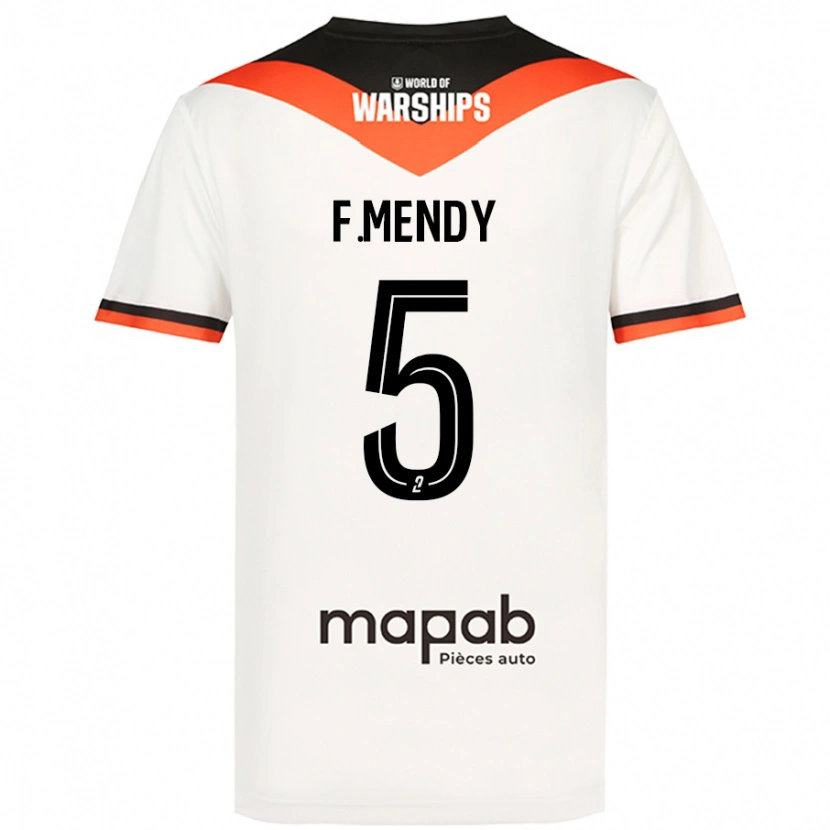 Danxen Barn Formose Mendy #5 Vit Bortatröja Matchtröjor 2024/25 Tröjor T-Tröja