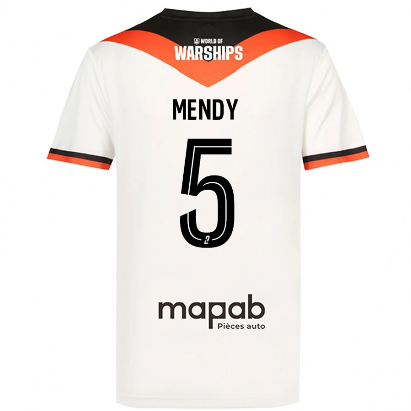 Danxen Barn Benjamin Mendy #5 Vit Bortatröja Matchtröjor 2024/25 Tröjor T-Tröja