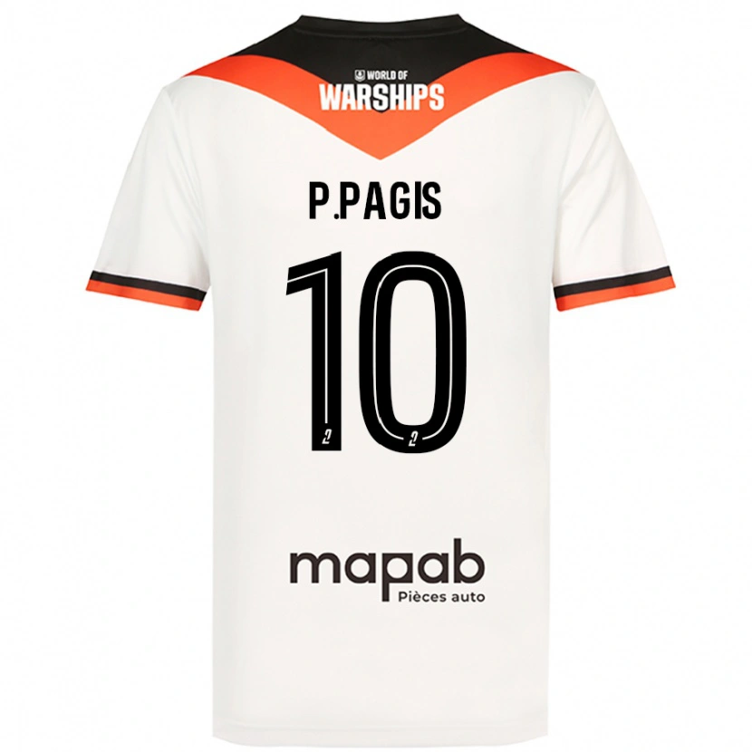 Danxen Barn Pablo Pagis #10 Vit Bortatröja Matchtröjor 2024/25 Tröjor T-Tröja