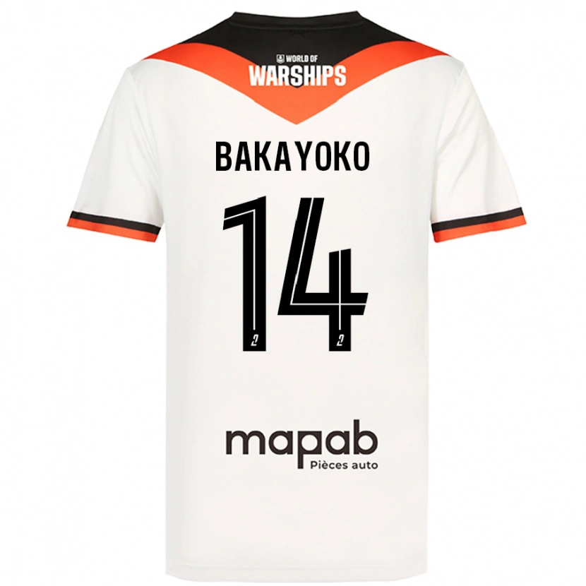Danxen Barn Tiemoué Bakayoko #14 Vit Bortatröja Matchtröjor 2024/25 Tröjor T-Tröja