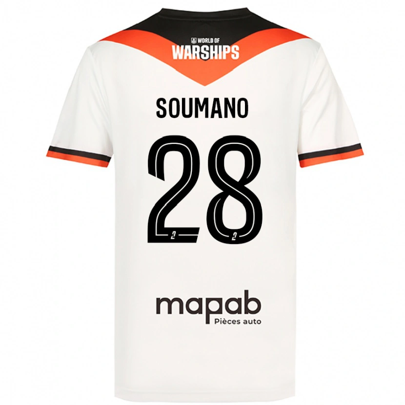Danxen Barn Sambou Soumano #28 Vit Bortatröja Matchtröjor 2024/25 Tröjor T-Tröja