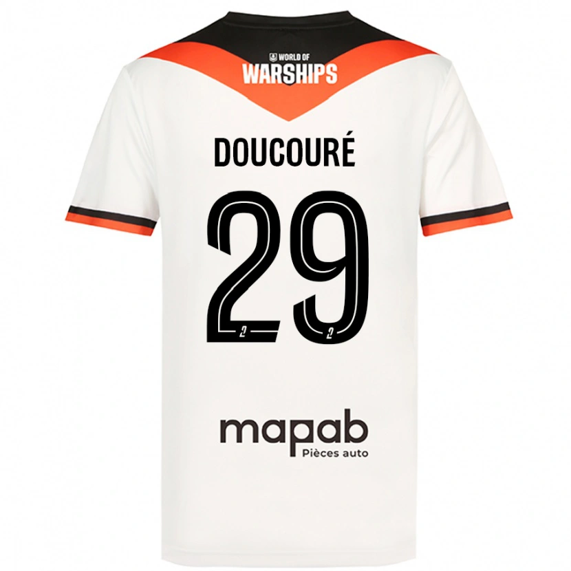 Danxen Barn Siriné Doucouré #29 Vit Bortatröja Matchtröjor 2024/25 Tröjor T-Tröja