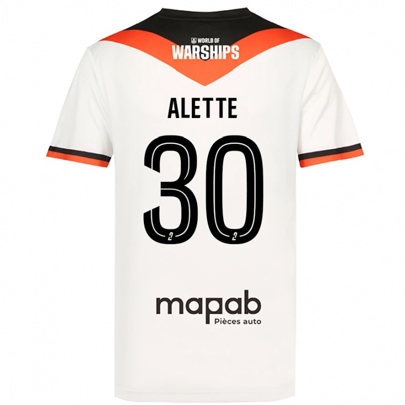 Danxen Barn Gaël Alette #30 Vit Bortatröja Matchtröjor 2024/25 Tröjor T-Tröja