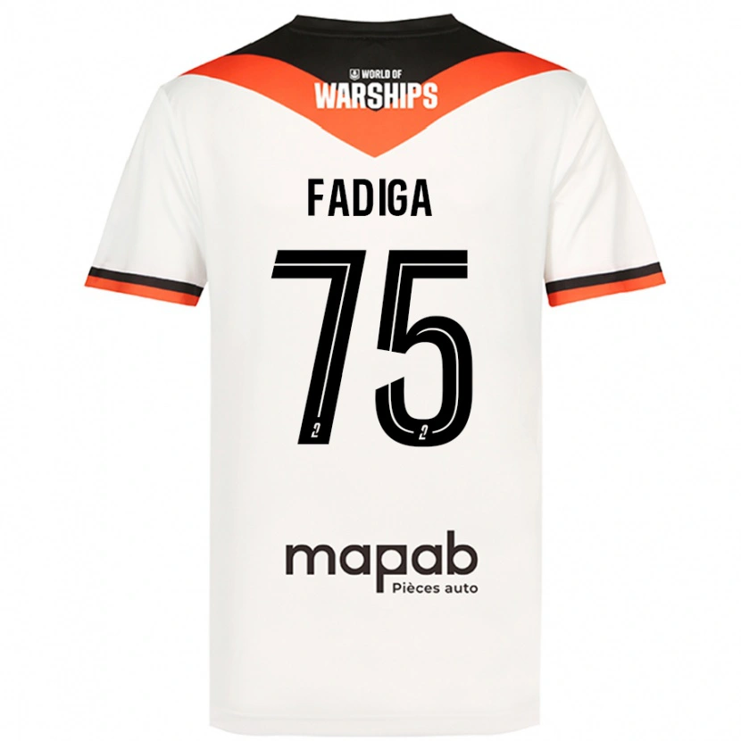 Danxen Barn Bandiougou Fadiga #75 Vit Bortatröja Matchtröjor 2024/25 Tröjor T-Tröja