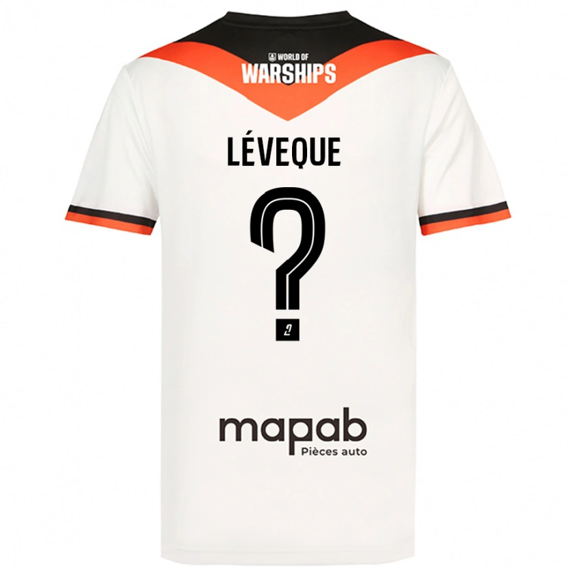 Danxen Barn Léonardo Lévêque #0 Vit Bortatröja Matchtröjor 2024/25 Tröjor T-Tröja