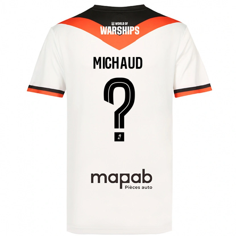 Danxen Barn Etan Michaud #0 Vit Bortatröja Matchtröjor 2024/25 Tröjor T-Tröja