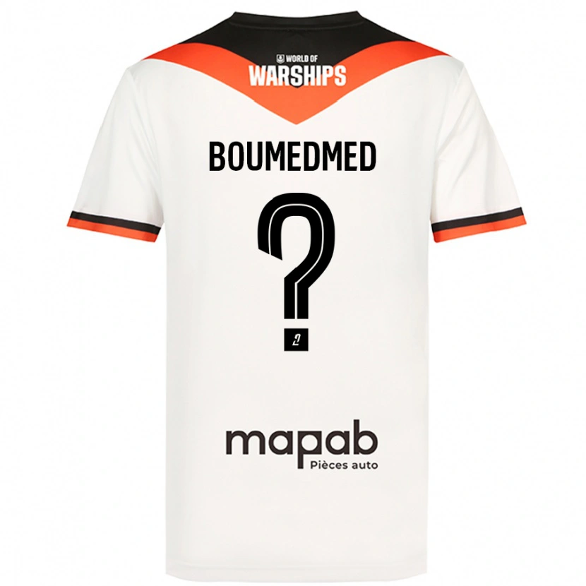 Danxen Barn Kamil Boumedmed #0 Vit Bortatröja Matchtröjor 2024/25 Tröjor T-Tröja
