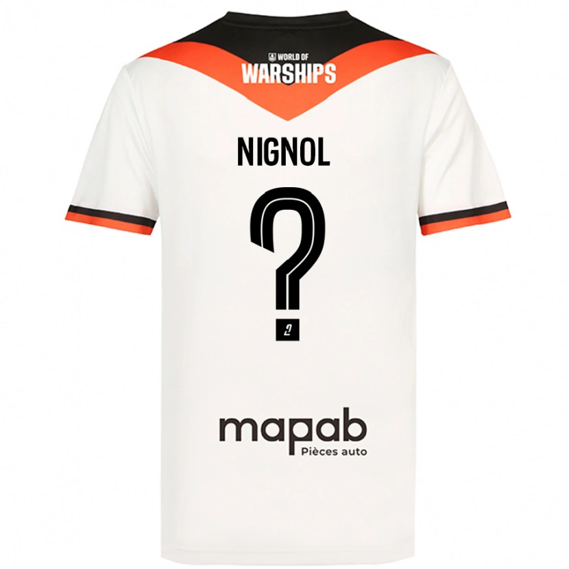 Danxen Barn Vincent Nignol #0 Vit Bortatröja Matchtröjor 2024/25 Tröjor T-Tröja