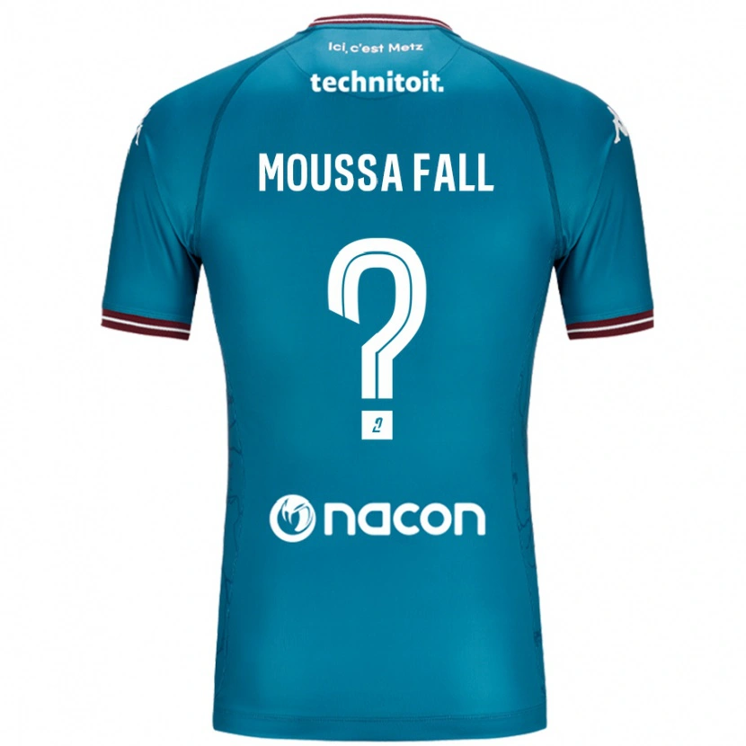Danxen Barn Pape Moussa Fall #0 Bleu Bensin Bortatröja Matchtröjor 2024/25 Tröjor T-Tröja