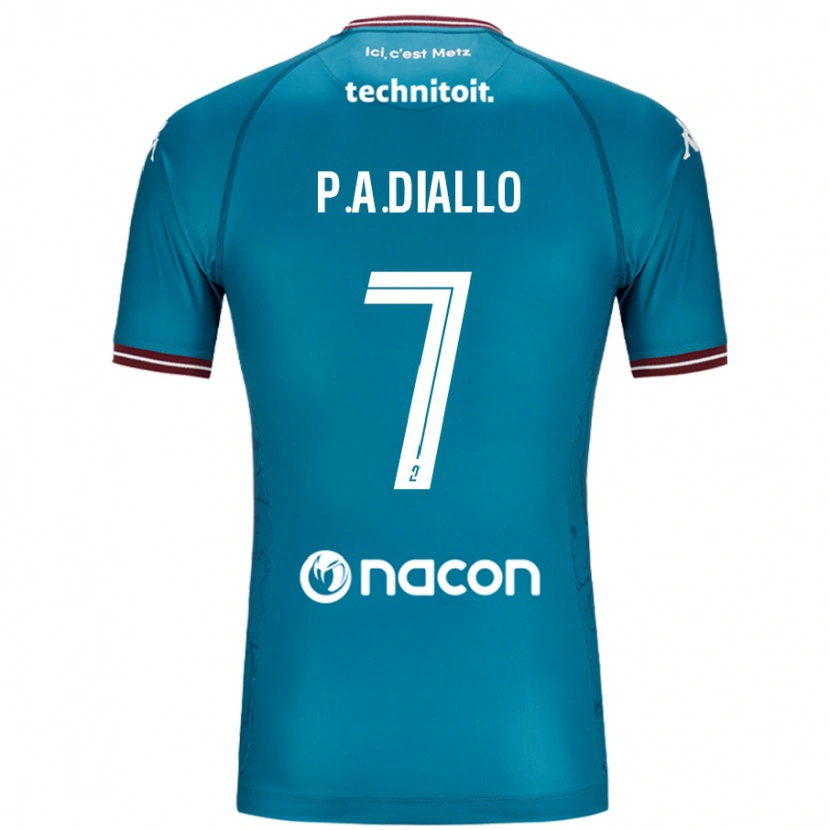 Danxen Barn Papa Amadou Diallo #7 Bleu Bensin Bortatröja Matchtröjor 2024/25 Tröjor T-Tröja