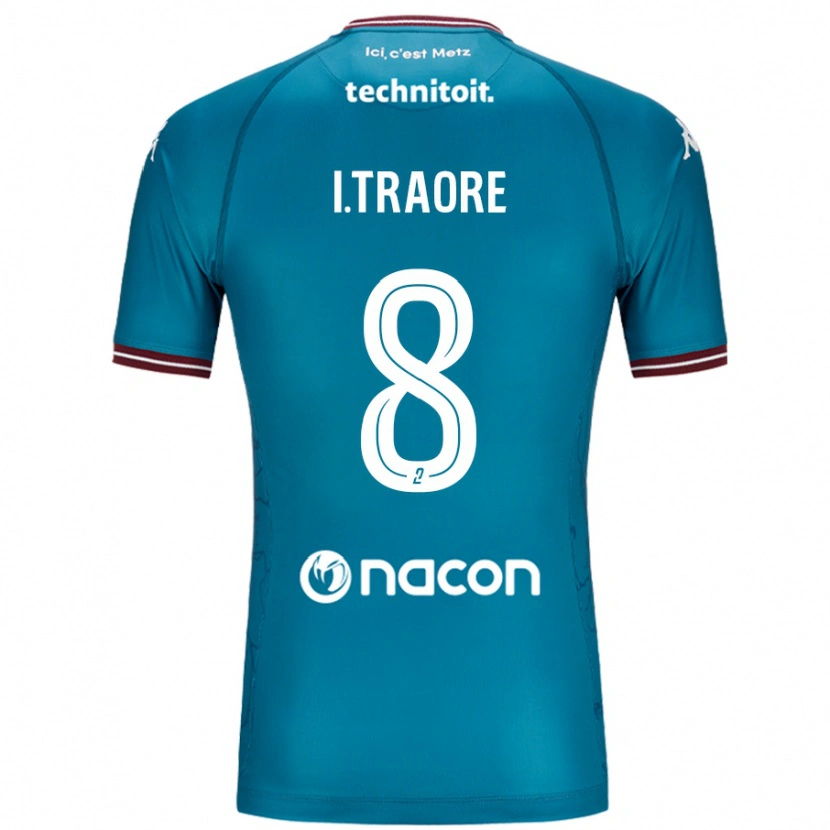 Danxen Barn Ismaël Traoré #8 Bleu Bensin Bortatröja Matchtröjor 2024/25 Tröjor T-Tröja