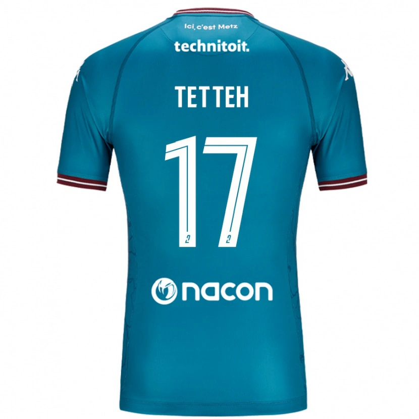 Danxen Barn Benjamin Tetteh #17 Bleu Bensin Bortatröja Matchtröjor 2024/25 Tröjor T-Tröja