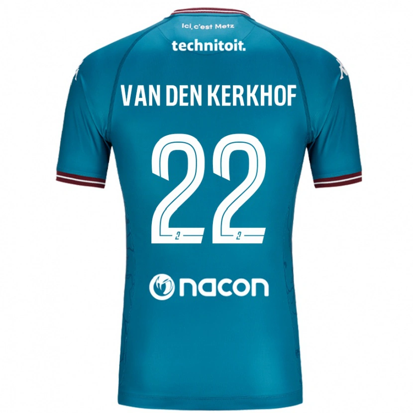 Danxen Barn Kevin Van Den Kerkhof #22 Bleu Bensin Bortatröja Matchtröjor 2024/25 Tröjor T-Tröja