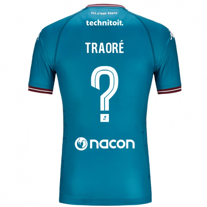 Danxen Barn Badra Traoré #0 Bleu Bensin Bortatröja Matchtröjor 2024/25 Tröjor T-Tröja