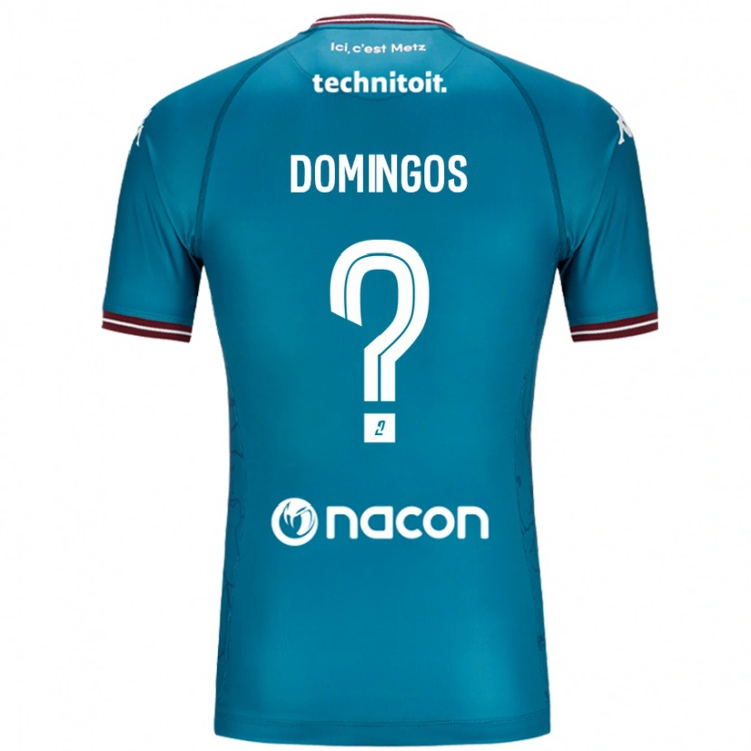 Danxen Barn Fabio Domingos #0 Bleu Bensin Bortatröja Matchtröjor 2024/25 Tröjor T-Tröja