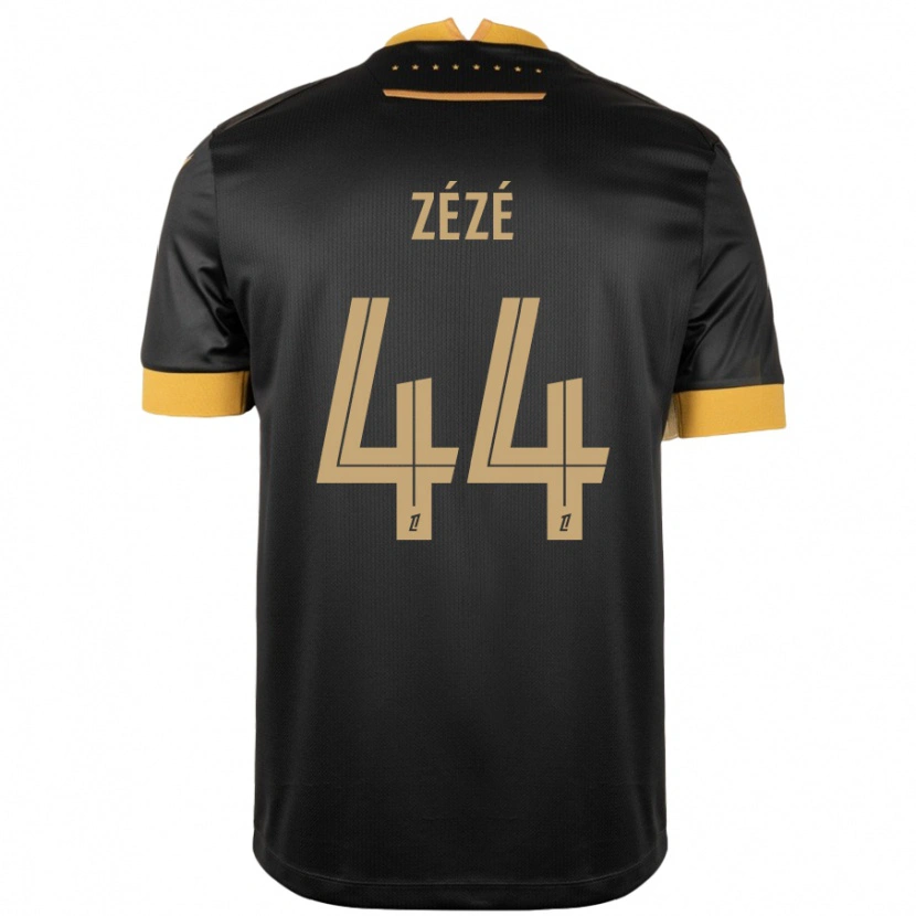Danxen Barn Nathan Zézé #44 Svart Brun Bortatröja Matchtröjor 2024/25 Tröjor T-Tröja