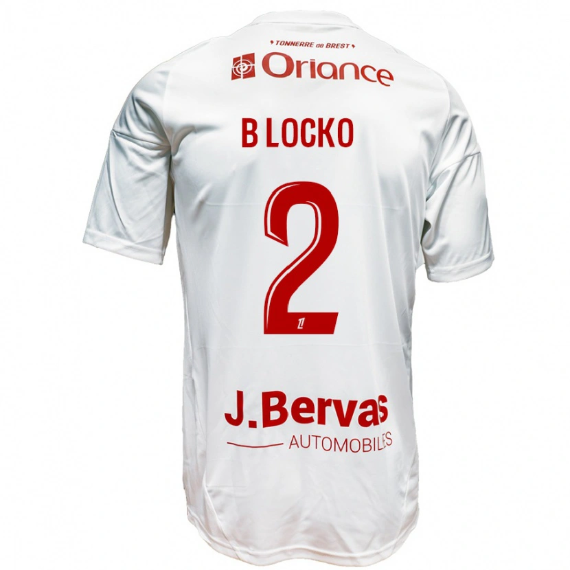 Danxen Barn Bradley Locko #2 Vit Röd Bortatröja Matchtröjor 2024/25 Tröjor T-Tröja