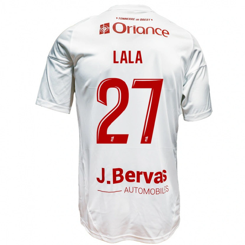 Danxen Barn Kenny Lala #27 Vit Röd Bortatröja Matchtröjor 2024/25 Tröjor T-Tröja