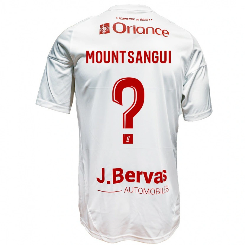 Danxen Barn Warren Mountsangui #0 Vit Röd Bortatröja Matchtröjor 2024/25 Tröjor T-Tröja