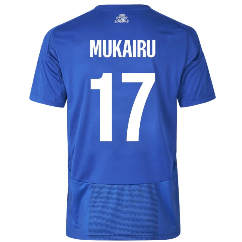 Danxen Barn Paul Mukairu #17 Vit Blå Bortatröja Matchtröjor 2024/25 Tröjor T-Tröja