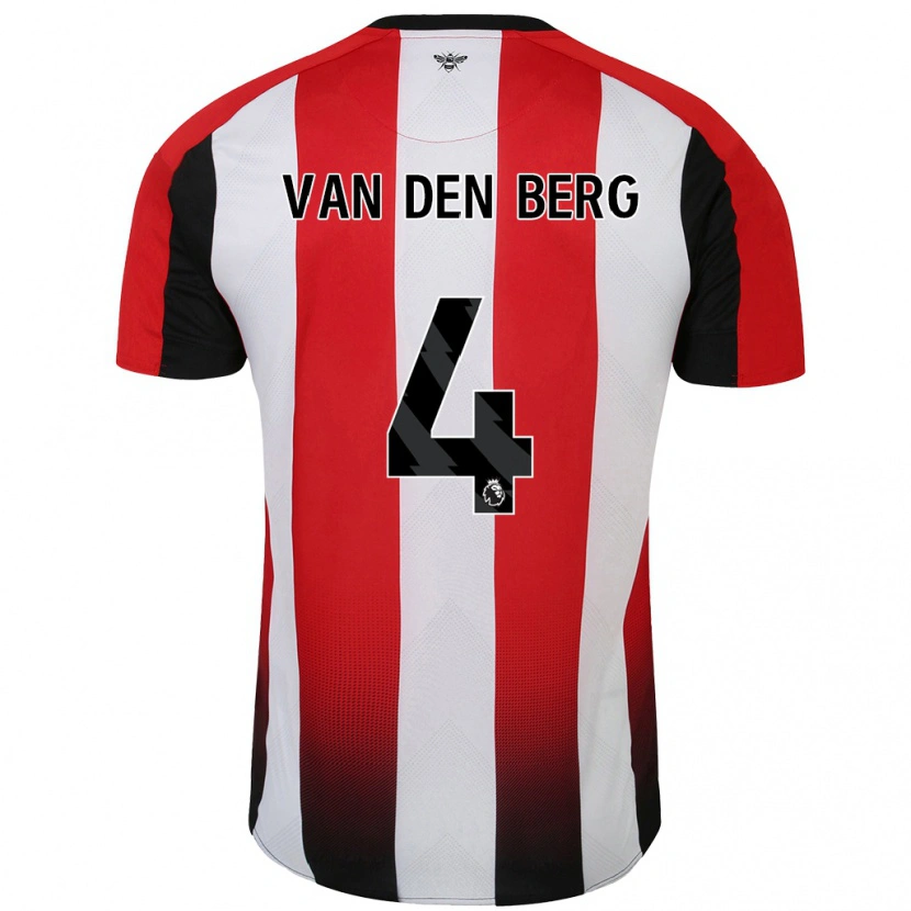 Danxen Män Sepp Van Den Berg #4 Röd Vit Hemmatröja Matchtröjor 2024/25 Tröjor T-Tröja