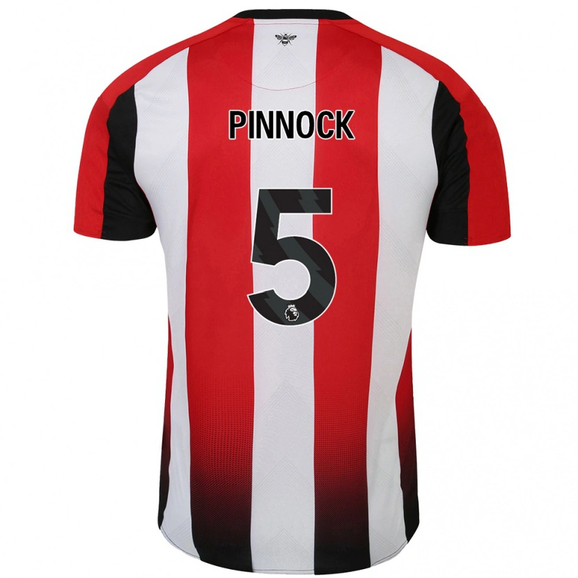 Danxen Män Ethan Pinnock #5 Röd Vit Hemmatröja Matchtröjor 2024/25 Tröjor T-Tröja