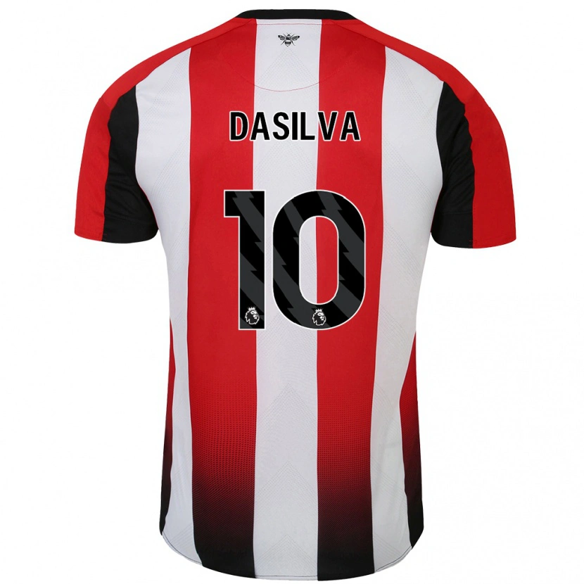 Danxen Män Josh Dasilva #10 Röd Vit Hemmatröja Matchtröjor 2024/25 Tröjor T-Tröja