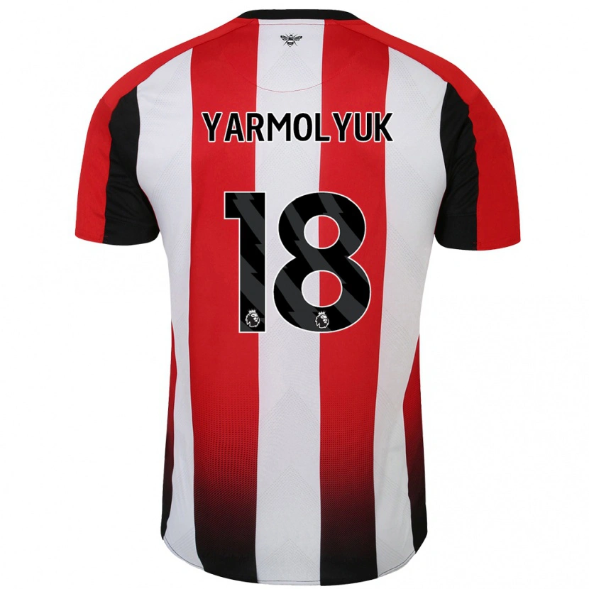 Danxen Män Yegor Yarmolyuk #18 Röd Vit Hemmatröja Matchtröjor 2024/25 Tröjor T-Tröja