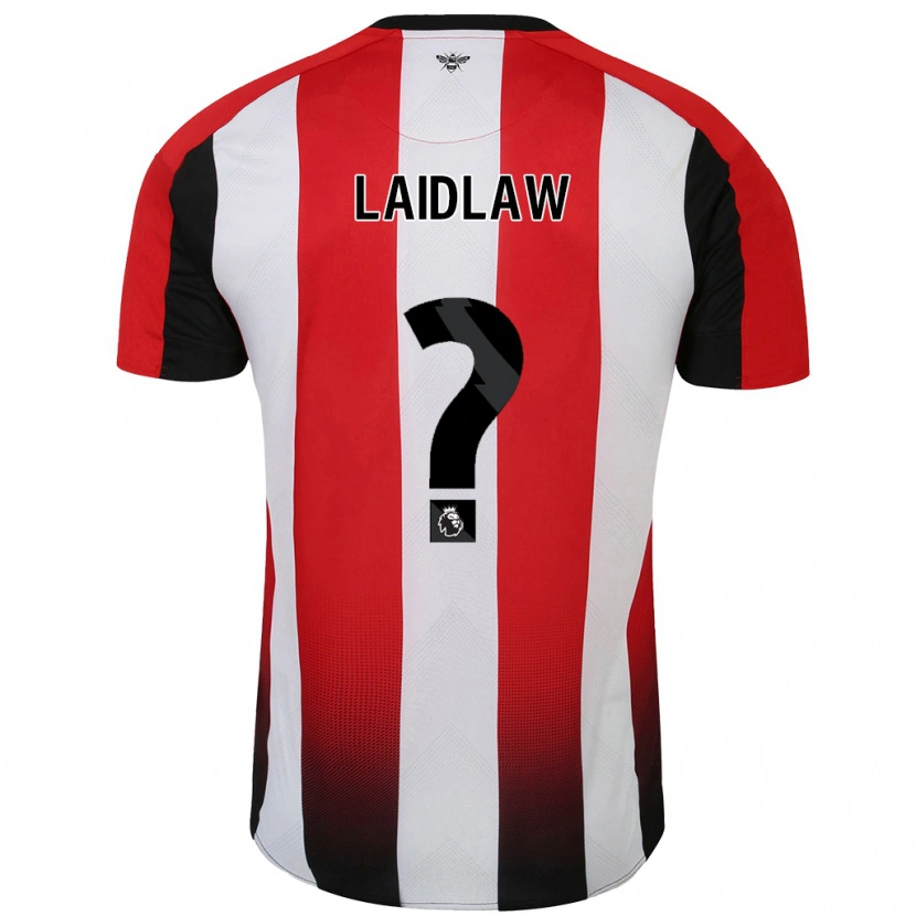 Danxen Män Ethan Laidlaw #0 Röd Vit Hemmatröja Matchtröjor 2024/25 Tröjor T-Tröja