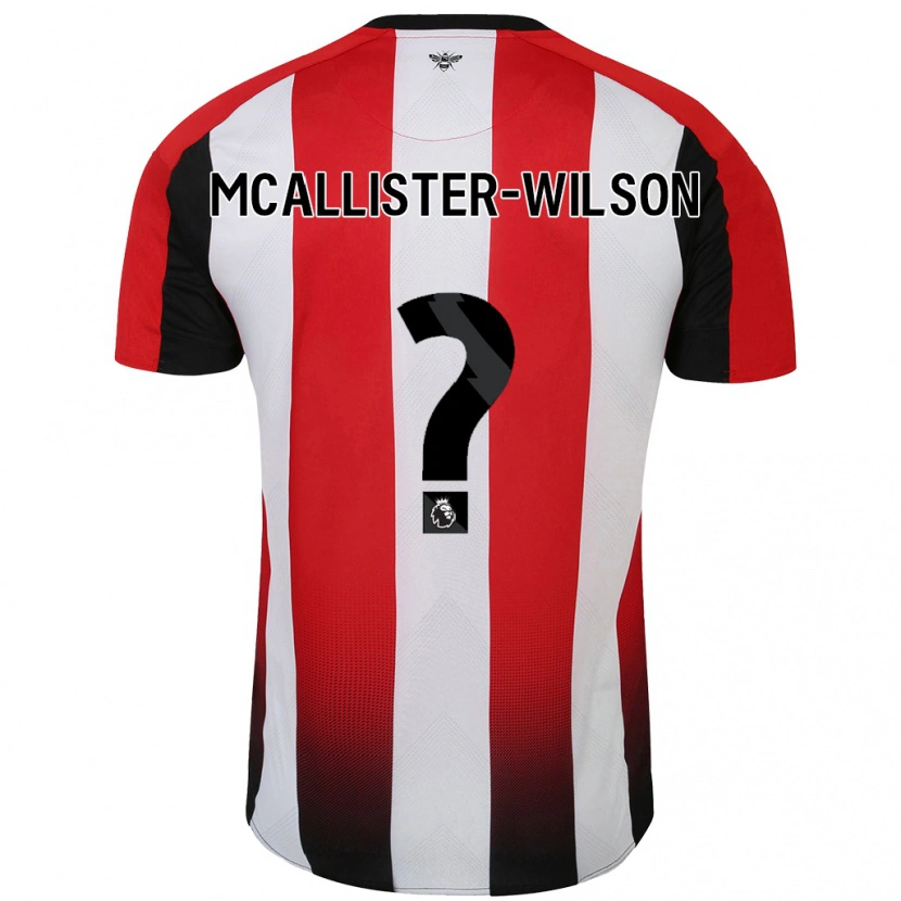 Danxen Män Zack Mcallister-Wilson #0 Röd Vit Hemmatröja Matchtröjor 2024/25 Tröjor T-Tröja