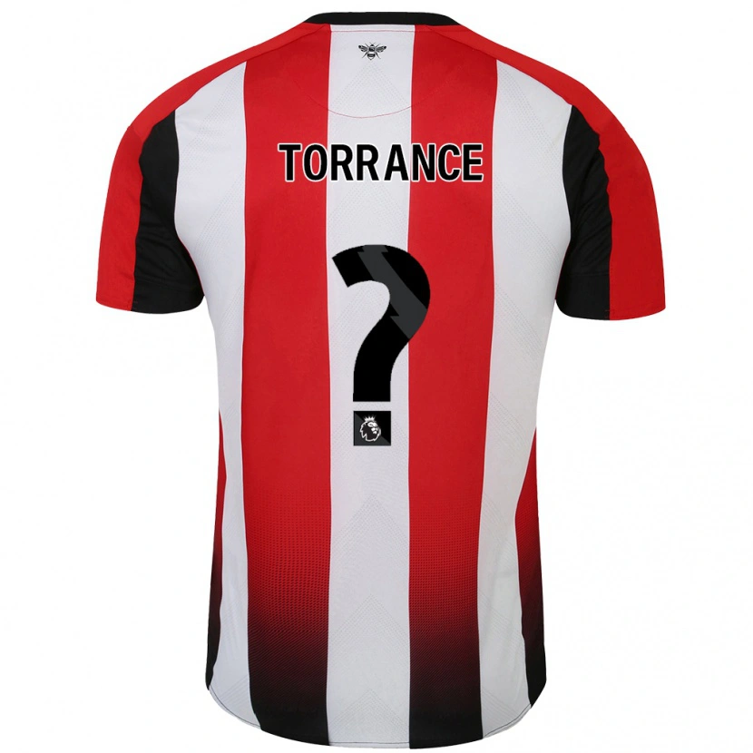 Danxen Män Bruno Torrance #0 Röd Vit Hemmatröja Matchtröjor 2024/25 Tröjor T-Tröja